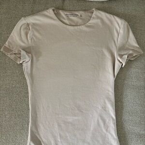 Abercrombie & Fitch Soft A&F Collection Tee in Pale Pink